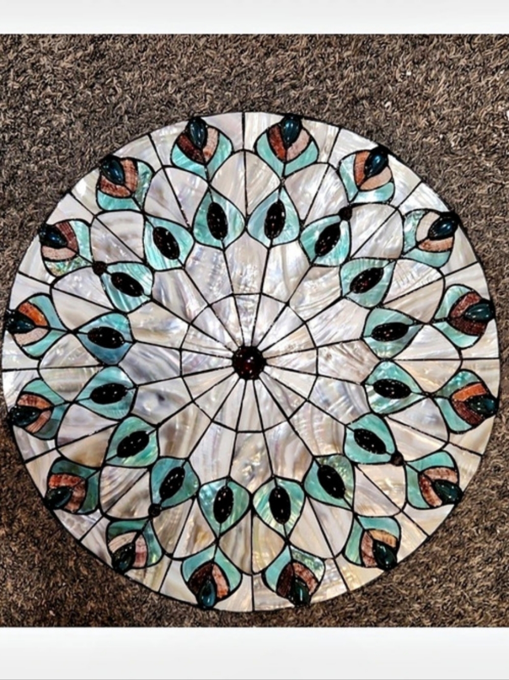 New Tiffany-Style Stained Glass Ceiling Light Fixture